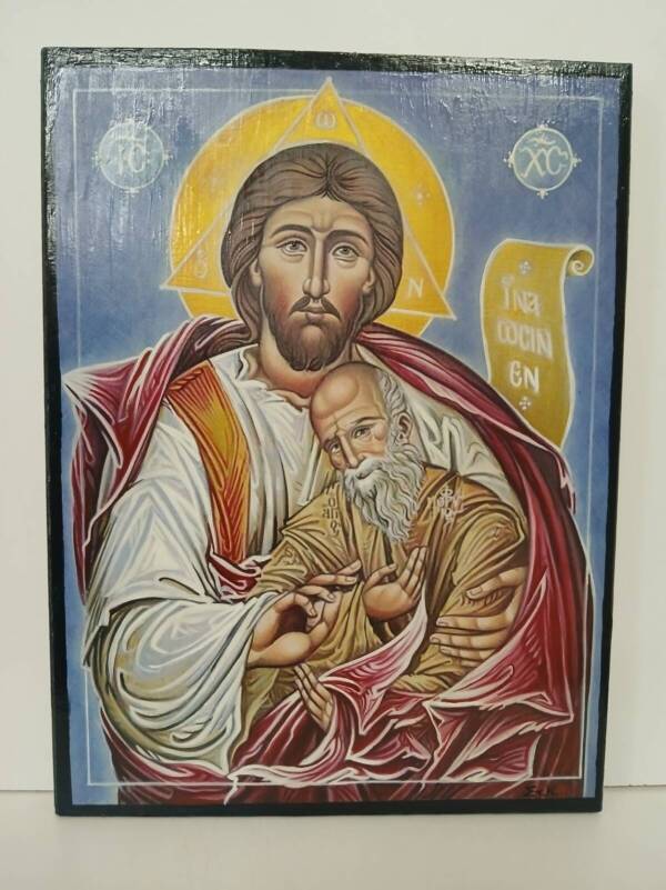 Saint Porphyrios under the Protection of Jesus Christ